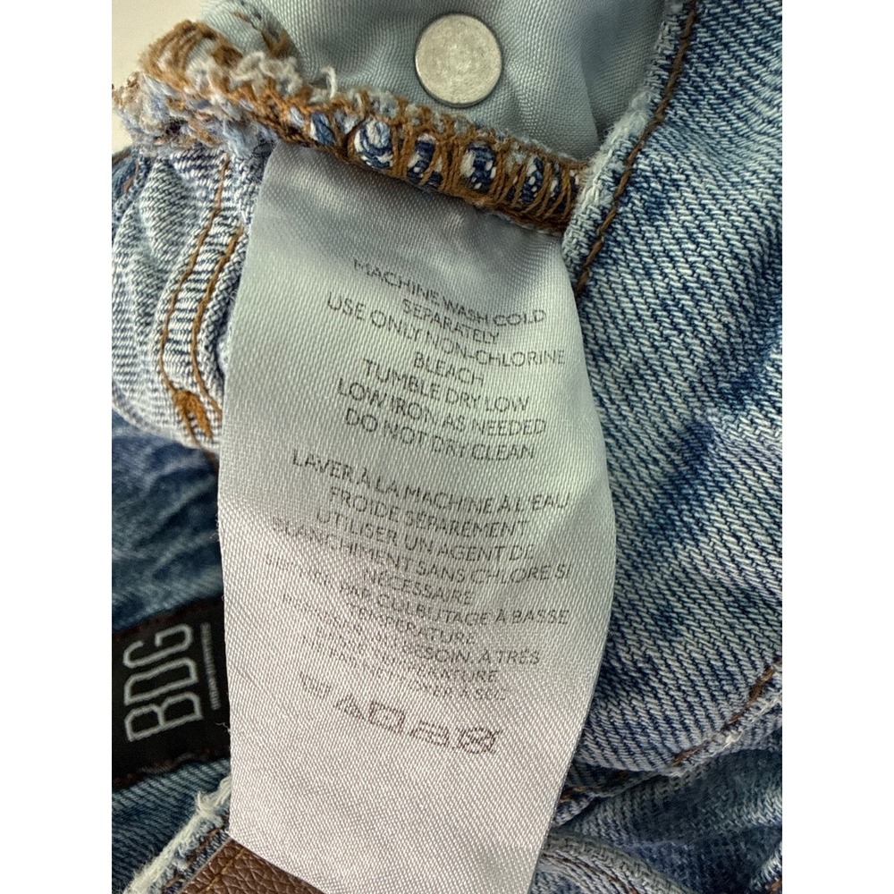 BDG Urban Outfitters Wide Leg Jeans 24 Blue High Rise Denim Baggy - Picture 7 of 10